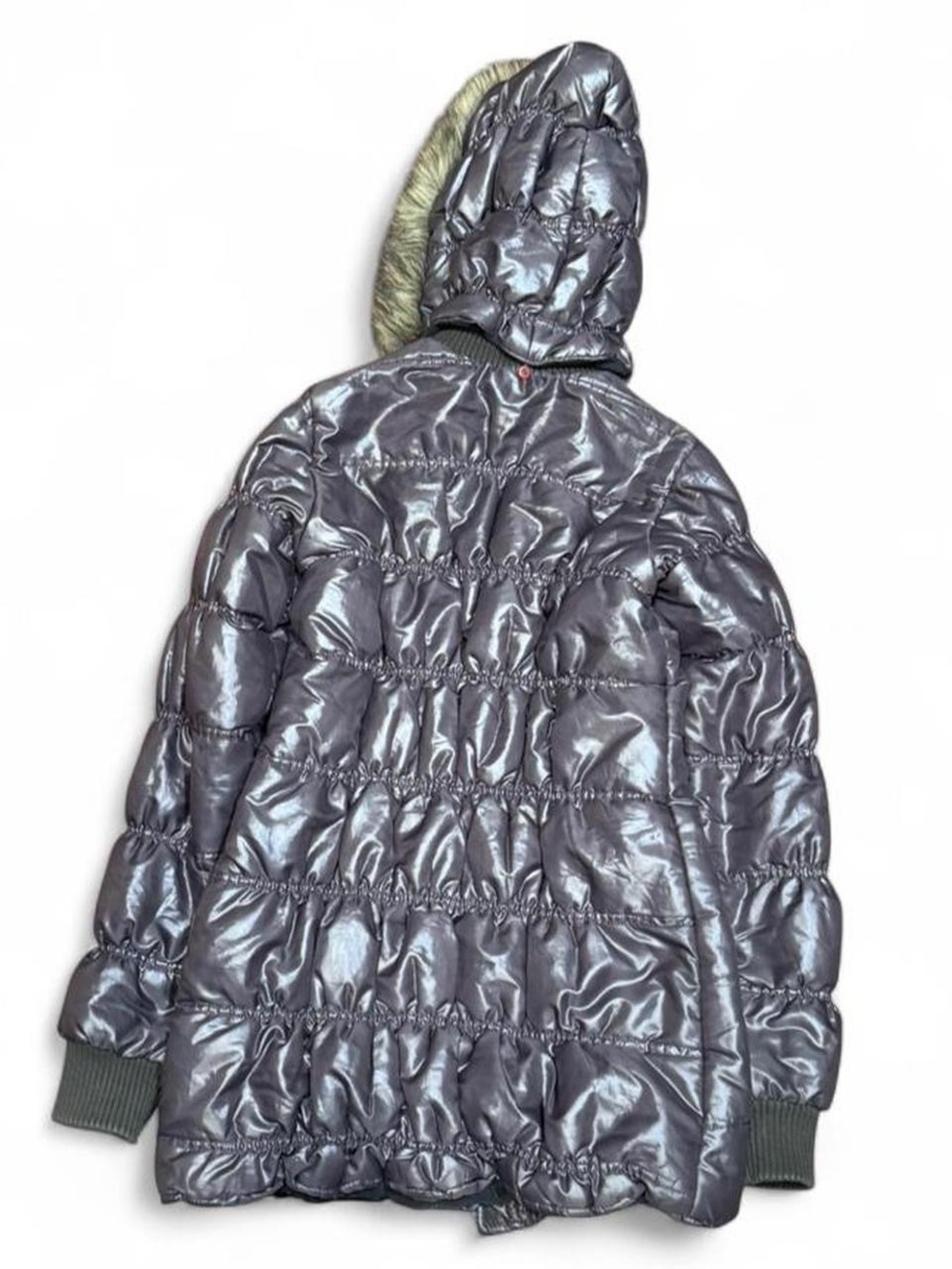 Y2K Juicy Couture Faux Fur Hooded Parka Puffer Jacket - Picture 2 of 3